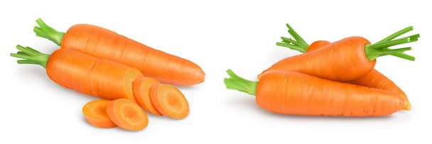 Морковь изолирована на белом фоне с полной глубиной резкости, - Фото, изображение