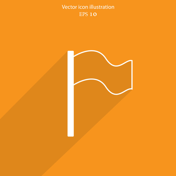 Vector flag web icon. - Vektör, Görsel