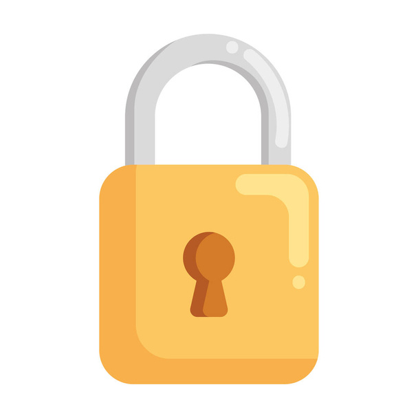 safe secure padlock icon isolated - ベクター画像