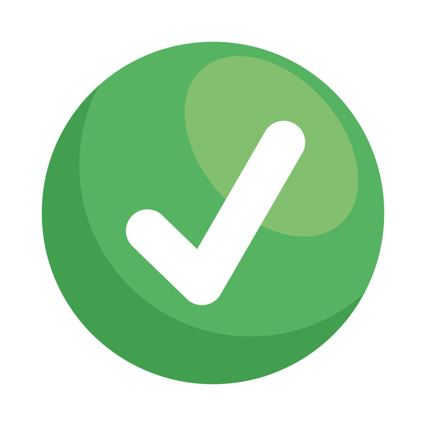 check symbol in green button icon - Vecteur, image