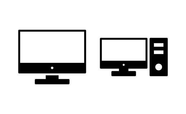 Computer icon vector for web and mobile app. computer monitor sign and symbol - Vektor, kép