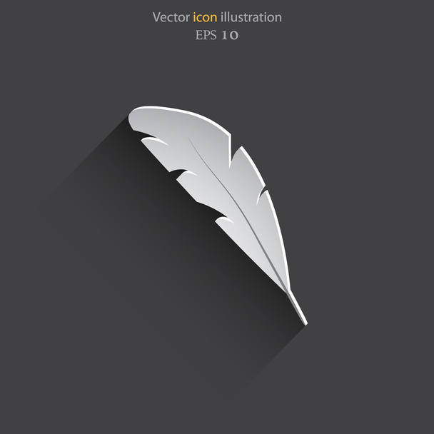 Vector feather pen web icon. - Vector, Image