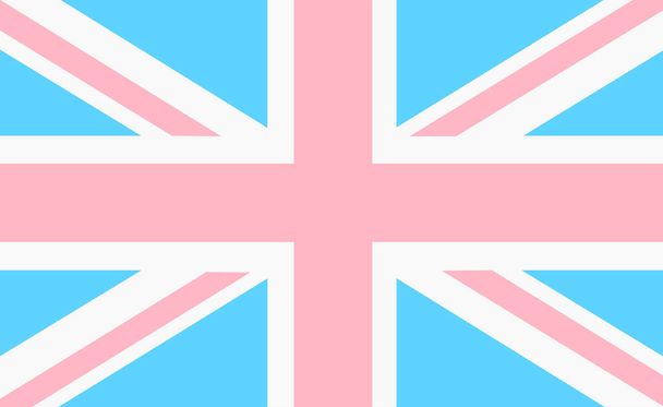 Een Groot-Brittannië transgender vlag unie jack - Foto, afbeelding