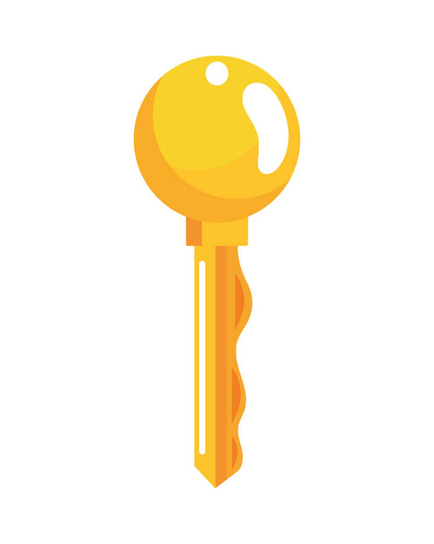 golden key door security icon - ベクター画像