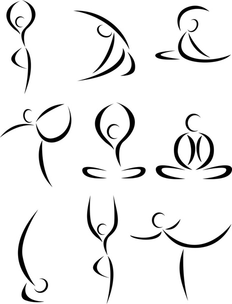 Yoga symbol - Vector, afbeelding
