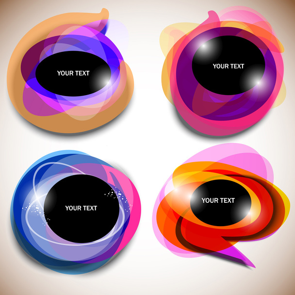 Abstract vector bubbles for speech - ベクター画像