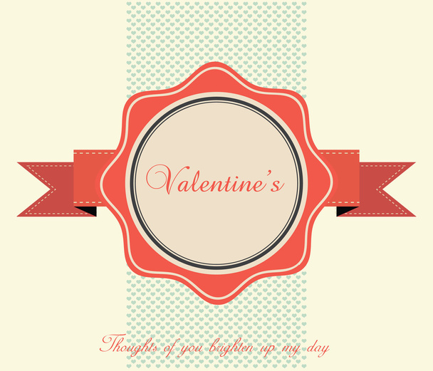 Tarjeta Vintage del Día de San Valentín - Ilustración
 - Vector, Imagen