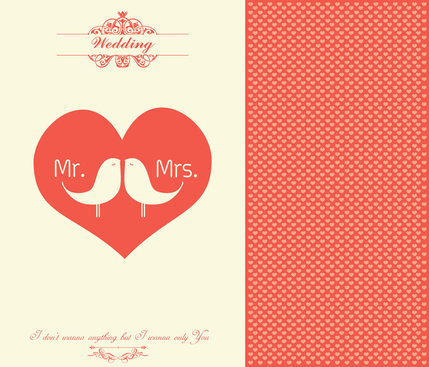 Valentine's Day Vintage Card - Illustration - Vector, Imagen