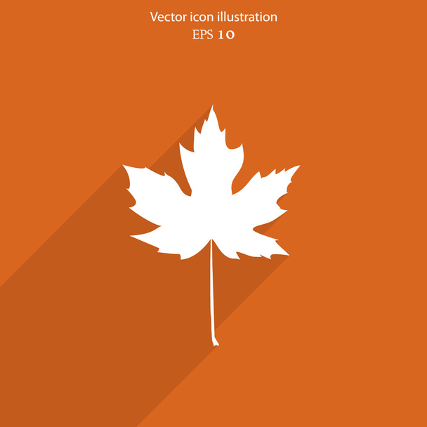Vector maple leaf flat web icon. - Vektor, obrázek