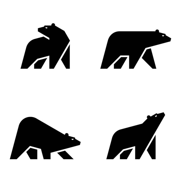 Set of Ice Bear, Ice Bear Logo. Icon design. Template elements - Διάνυσμα, εικόνα