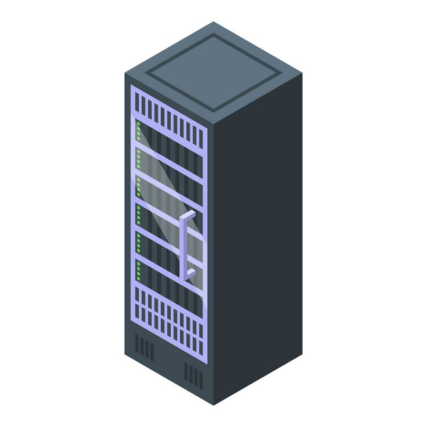 Server data storage icon isometric vector. Digital memory. Computer drive - Vektor, kép