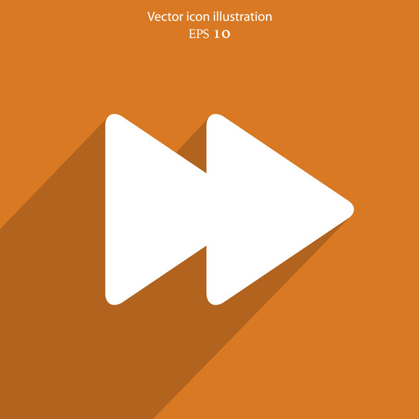 Vector play fast web icon. - Vetor, Imagem