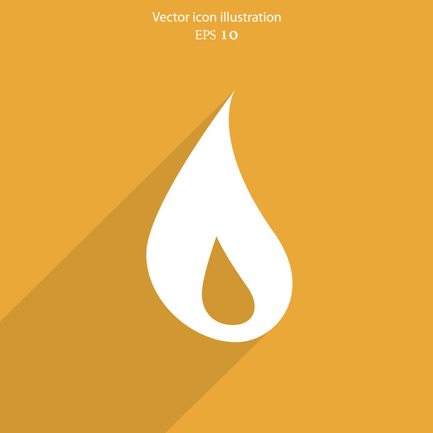 Vector fire flame web icon. - Vektor, kép