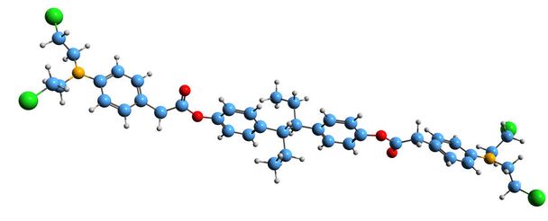  3D kép Phenestrol csontváz formula - molekuláris kémiai szerkezete szintetikus nem szteroid ösztrogén izolált fehér alapon - Fotó, kép
