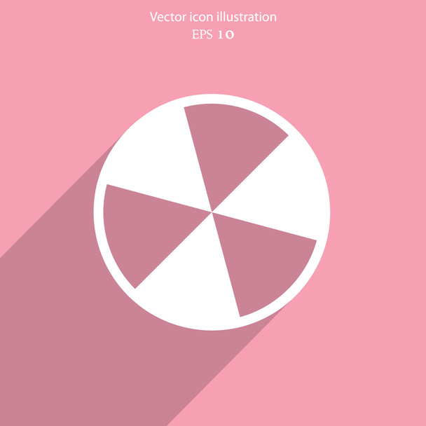 Vector radiation web icon. - Διάνυσμα, εικόνα