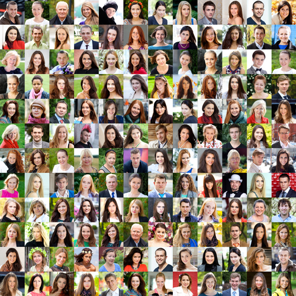 Collage, Happy people - Photo, Image