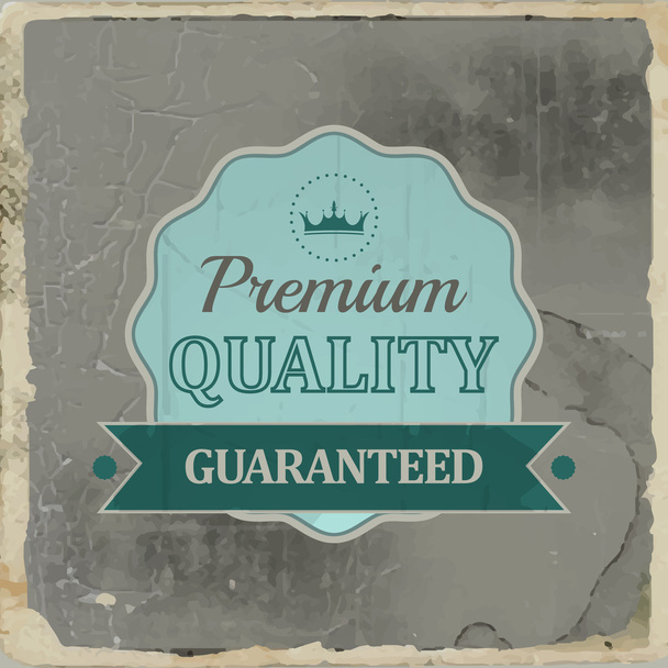 Retro emblem or label of premium quality for vintage design - Vector, Imagen