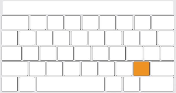 Escrevendo a palavra Cuidados com a pele no teclado do computador branco. Close-up de uma parte do dispositivo de computador eletrônico, teclado. - Filmagem, Vídeo