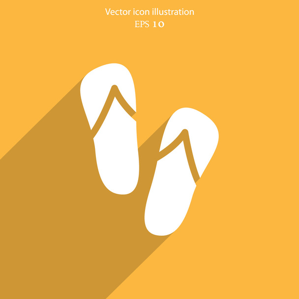 Vector beach sandals web icon. - Вектор, зображення