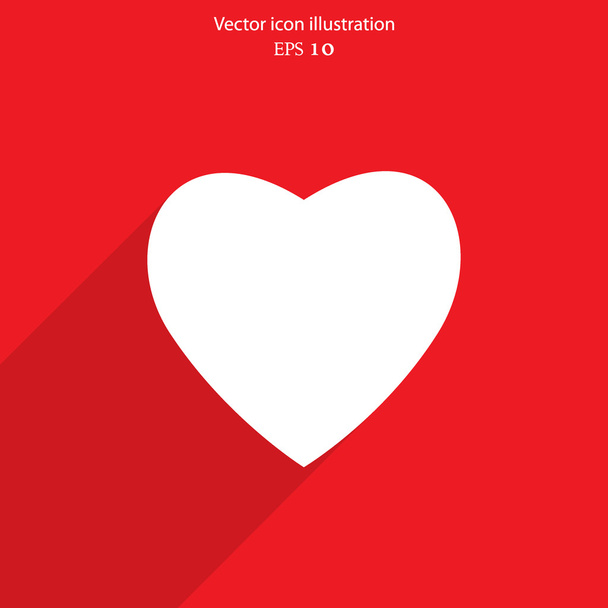 Vector heart web flat icon - Διάνυσμα, εικόνα
