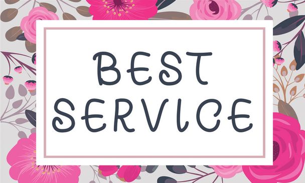 Εννοιολογική απεικόνιση Best Service, Επιχειρηματική επισκόπηση καλύτερα αναθεωρημένη βοήθεια που παρέχεται από ένα σύστημα στον πελάτη της - Φωτογραφία, εικόνα