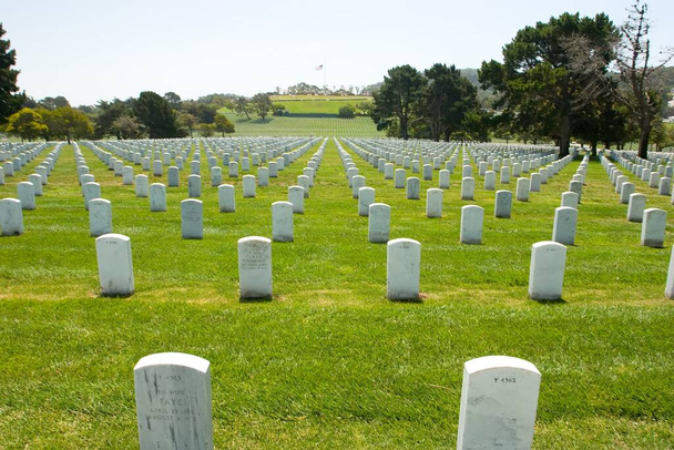 Conceito do Memorial Day. Cemitério militar - Foto, Imagem
