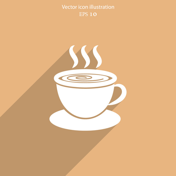 Vector hot drink web icon - Vetor, Imagem