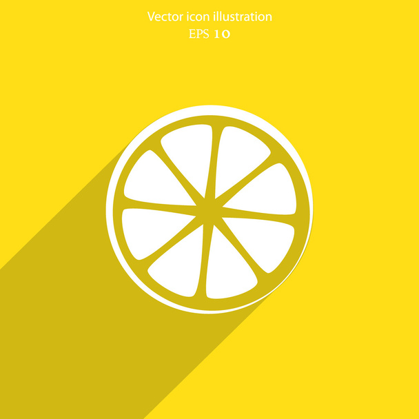 Vector lemon web icon - Vetor, Imagem