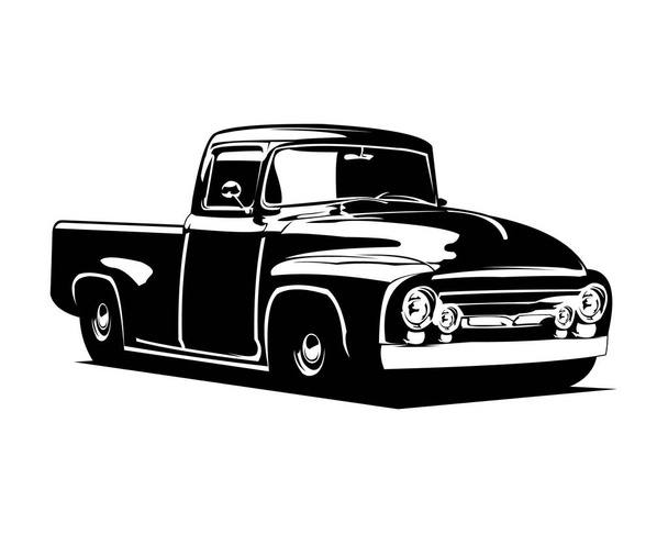 mejor viejo logotipo del vector del coche del músculo del lado para la insignia, emblema, aislado en el fondo blanco - Vector, Imagen