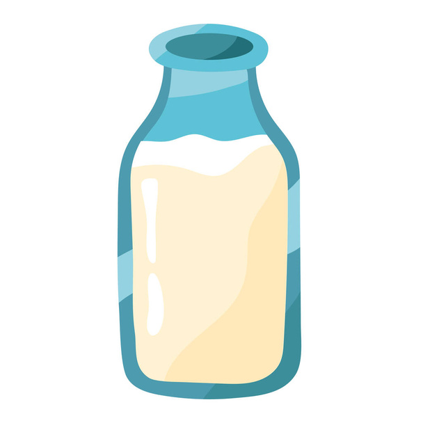 milk bottle dairy product icon - Vettoriali, immagini