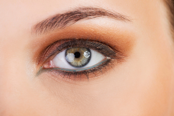 Imagen macro del ojo femenino - Foto, imagen