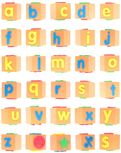 Alphabet Set on Foam Blocks - Photo, Image
