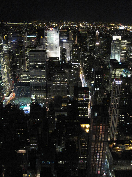 Νέα Υόρκη τη νύχτα, εναέρια θέα - Φωτογραφία, εικόνα