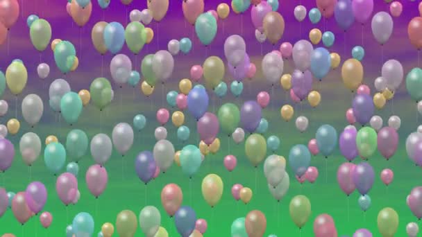 Party balloons generated seamless loop video - Footage, Video