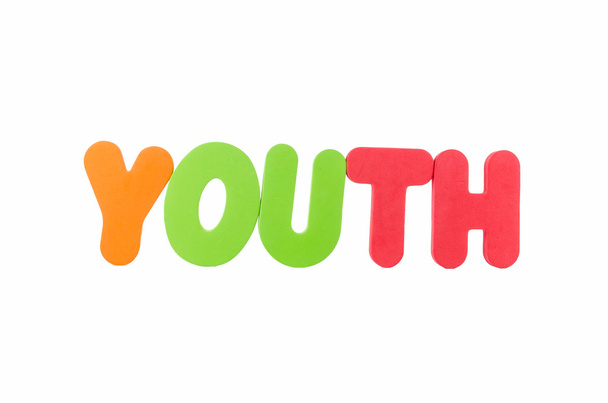 το πολύχρωμο λέξη νεολαίας - Φωτογραφία, εικόνα