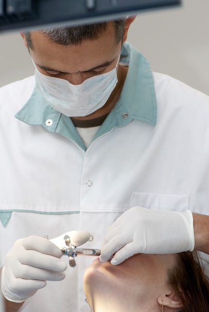 Dentist making anesthetic injection - Photo, Image