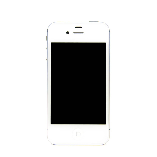 blank screen modern smartphone isolated on white  - Photo, Image