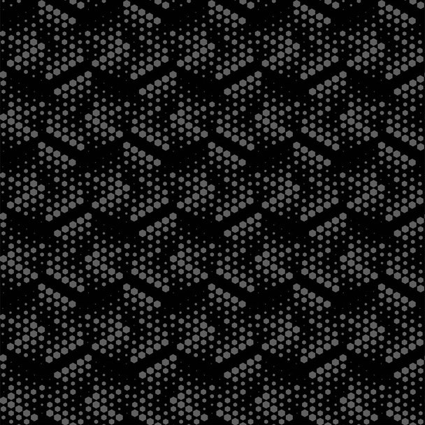 Ilustración vectorial. Textura hexágono. Blanco y negro, patrón geométrico gris sin costuras. Mosaico fondo abstracto. Textura geométrica repetida hexagonal del polígono. - Vector, Imagen