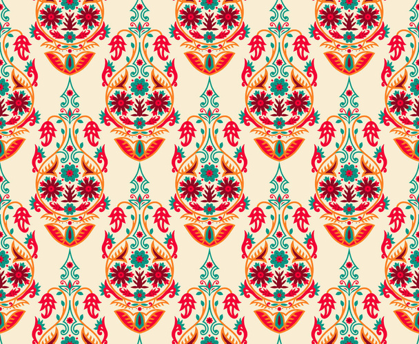 Seamless pattern based on traditional Asian elements Paisley. Boho vintage-style vector background. Best motive for print on fabric or paper.Seamless Traditional Pakistani motif. - Photo, Image