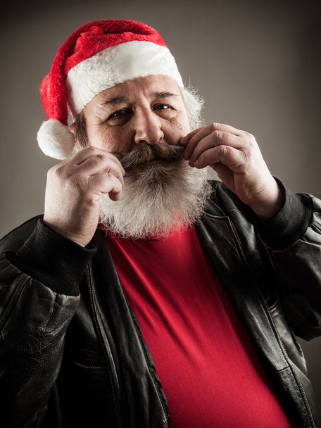 Engraçado maduro homem vestido como Santa
 - Foto, Imagem