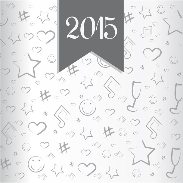 Vektorové kartu šťastný nový rok 2015 - Vektor, obrázek