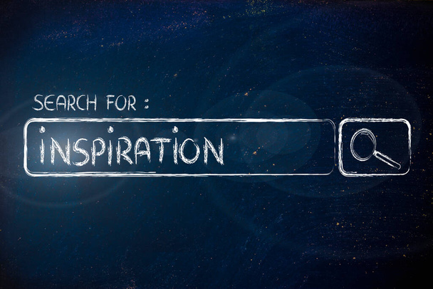 γραμμή μηχανή αναζήτησης, αναζήτηση για έμπνευση - Φωτογραφία, εικόνα