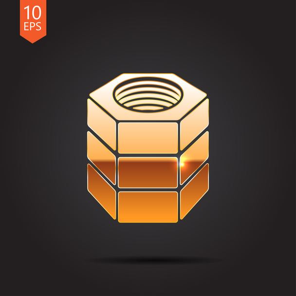 Vector gold icon - Вектор,изображение