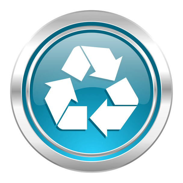 recycle icon, recycling sign web simple illustration - Photo, image