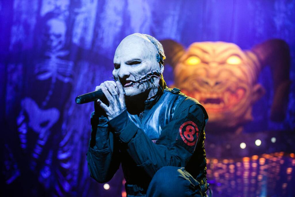 Amerykański zespół heavy metalowy Slipknot, Oslo Spektrum, Norwegia 10.02.2015 - Zdjęcie, obraz
