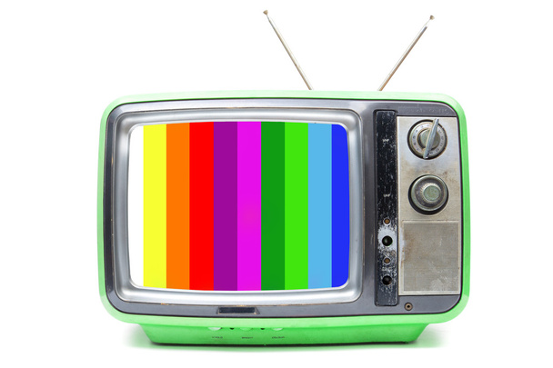 Vintage TV su sfondo bianco
 - Foto, immagini