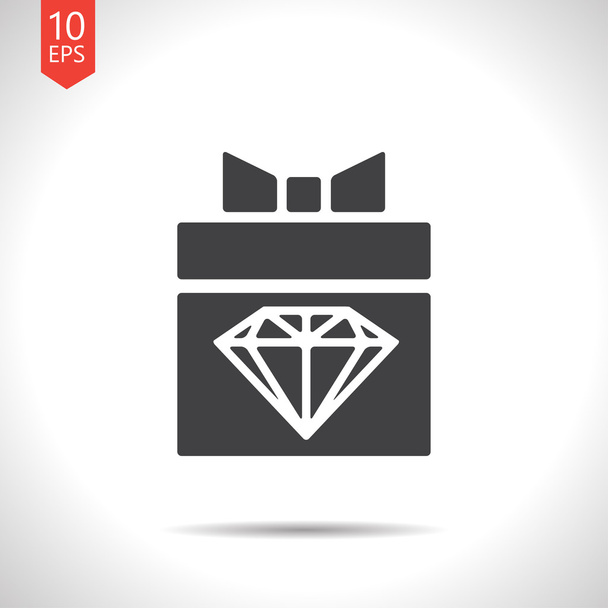 Vector present with diamond icon. Eps10 - ベクター画像