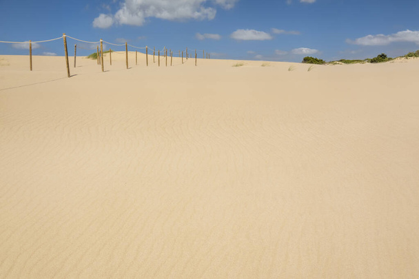 Чудовий вигляд типових піщаних дюн на пляжі Гінчо, що в Сінтрі (Португалія).. - Фото, зображення