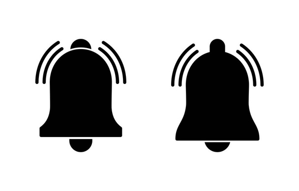 Wektor Bell Icon dla aplikacji internetowej i mobilnej. Znak powiadomienia i symbol projektowania stron internetowych - Wektor, obraz