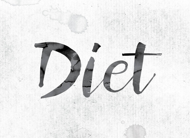 hand lettered text Diet Concept Painted in Ink - Valokuva, kuva
